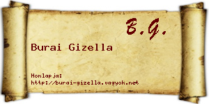 Burai Gizella névjegykártya